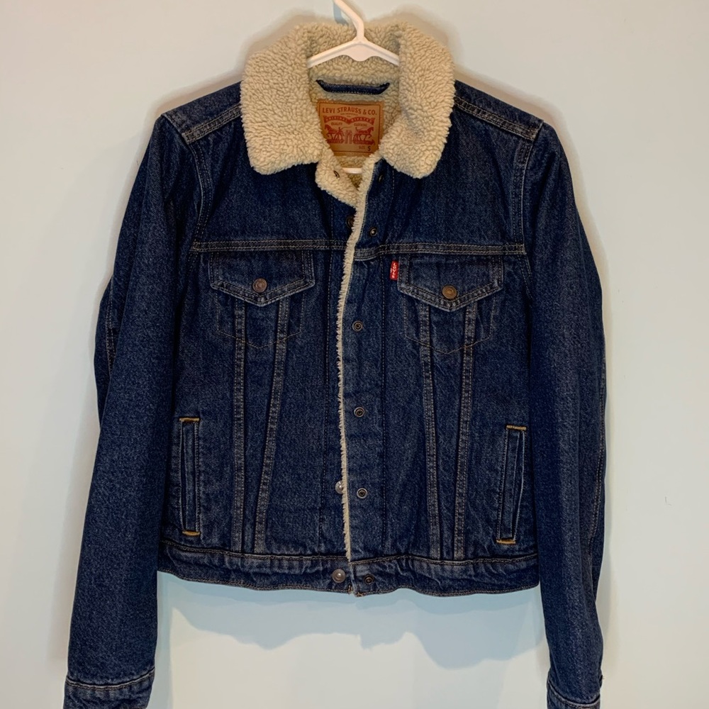 fuzzy jean jacket